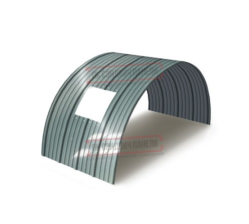 Продольно гнутый профнастил для укрытий конвейеров НС18ПГ-1170, 1,0, нержавеющий
