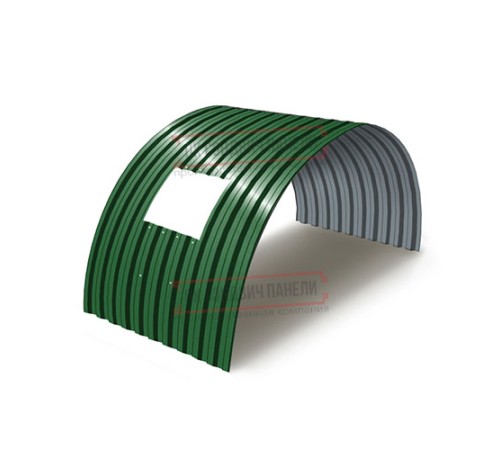 Продольно гнутый профнастил для укрытий конвейеров С21ПГ-1051, 0,8, в полимерном покрытии