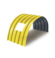 Продольно гнутый профнастил для укрытий конвейеров С44ПГ-1047, 0,5, в полимерном покрытии