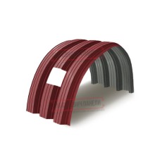 Продольно гнутый профнастил для укрытий конвейеров Н114ПГ-807, 0,6, в полимерном покрытии