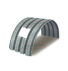 Продольно гнутый профнастил для укрытий конвейеров Н57ПГ-960, 1,0, оцинкованный