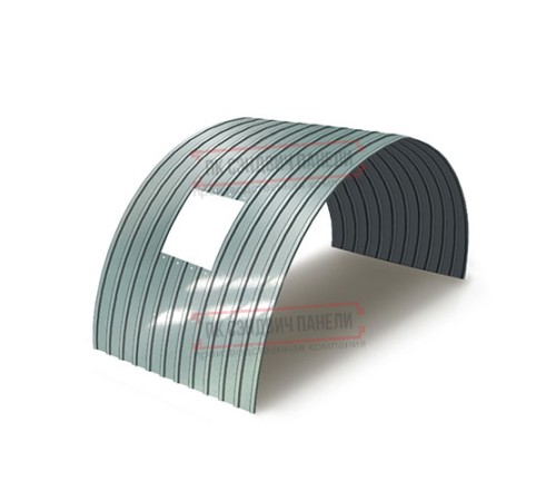 Продольно гнутый профнастил для укрытий конвейеров С10ПГ-1160, 1,0, нержавеющий
