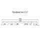 Продольно гнутый профнастил для укрытий конвейеров С17ПГ-1163, 0,8, нержавеющий