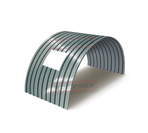 Продольно гнутый профнастил для укрытий конвейеров С21ПГ-1051, 0,6, нержавеющий