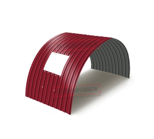Продольно гнутый профнастил для укрытий конвейеров СС10ПГ-1160, 0,6, в полимерном покрытии