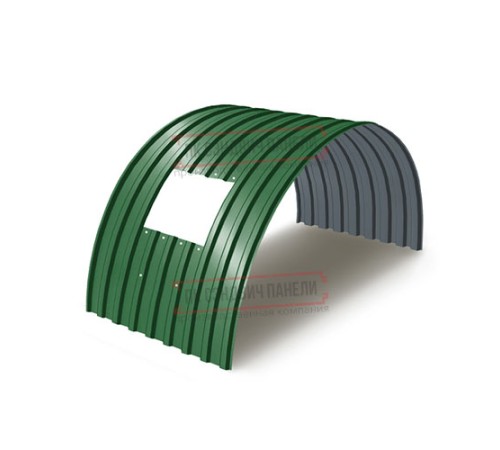 Продольно гнутый профнастил для укрытий конвейеров МП20ПГ-1150, 0,9, в полимерном покрытии