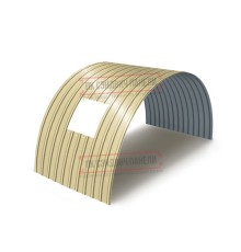 Продольно гнутый профнастил для укрытий конвейеров С18ПГ-1023, 0,5, в полимерном покрытии