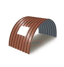 Продольно гнутый профнастил для укрытий конвейеров МП20ПГ-1150, 1,0, в полимерном покрытии