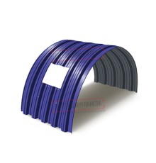 Продольно гнутый профнастил для укрытий конвейеров НС35ПГ-1060, 0,6, в полимерном покрытии