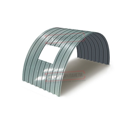 Продольно гнутый профнастил для укрытий конвейеров С17ПГ-1163, 1,0, нержавеющий