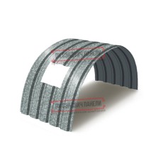 Продольно гнутый профнастил для укрытий конвейеров МП35ПГ-1076, 0,7, оцинкованный