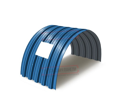 Продольно гнутый профнастил для укрытий конвейеров НС35ПГ-1060, 0,7, в полимерном покрытии