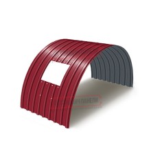 Продольно гнутый профнастил для укрытий конвейеров С17ПГ-1163, 0,5, в полимерном покрытии