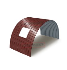 Продольно гнутый профнастил для укрытий конвейеров С18ПГ-1023, 0,7, в полимерном покрытии