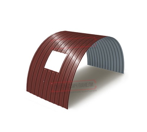 Продольно гнутый профнастил для укрытий конвейеров С18ПГ-1023, 0,7, в полимерном покрытии