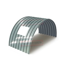 Продольно гнутый профнастил для укрытий конвейеров МП20ПГ-1150, 0,8, нержавеющий