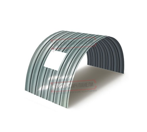 Продольно гнутый профнастил для укрытий конвейеров С15ПГ-1190, 1,0, нержавеющий