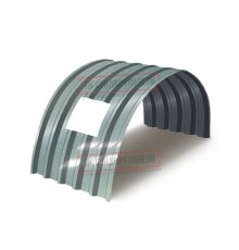 Продольно гнутый профнастил для укрытий конвейеров С44ПГ-1047, 0,6, нержавеющий