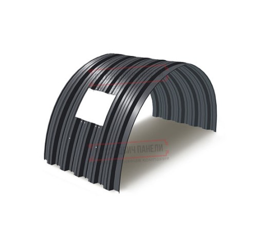 Продольно гнутый профнастил для укрытий конвейеров НС35ПГ-1060, 0,9, в полимерном покрытии