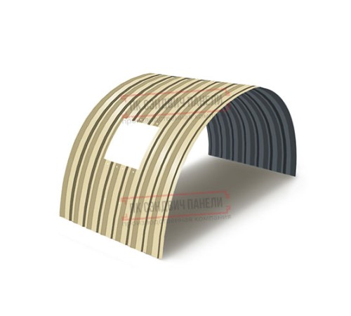 Продольно гнутый профнастил для укрытий конвейеров С15ПГ-1190, 0,5, в полимерном покрытии