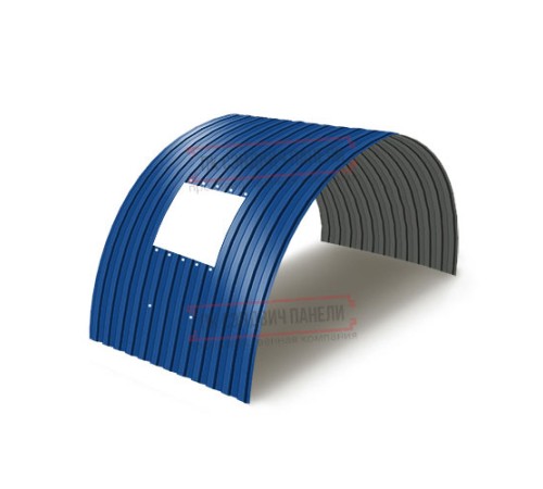 Продольно гнутый профнастил для укрытий конвейеров С8ПГ-1200, 0,7, в полимерном покрытии