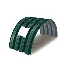 Продольно гнутый профнастил для укрытий конвейеров Н75ПГ-800, 0,8, в полимерном покрытии