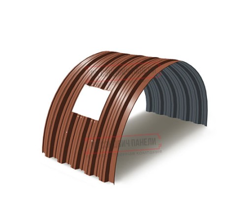 Продольно гнутый профнастил для укрытий конвейеров НС35ПГ-1060, 1,0, в полимерном покрытии