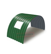 Продольно гнутый профнастил для укрытий конвейеров С17ПГ-1163, 0,8, в полимерном покрытии