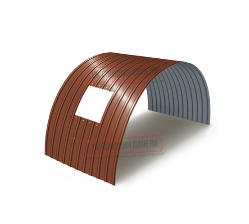 Продольно гнутый профнастил для укрытий конвейеров С18ПГ-1023, 1,0, в полимерном покрытии