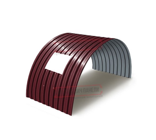 Продольно гнутый профнастил для укрытий конвейеров С21ПГ-1051, 0,6, в полимерном покрытии
