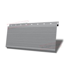 Линеарная панель-открытый волна-24хС/20 профилированная RAL 7004 Серый