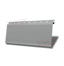 Линеарная панель-открытый волна-24хС/20 профилированная RAL 9006 Серый металлик