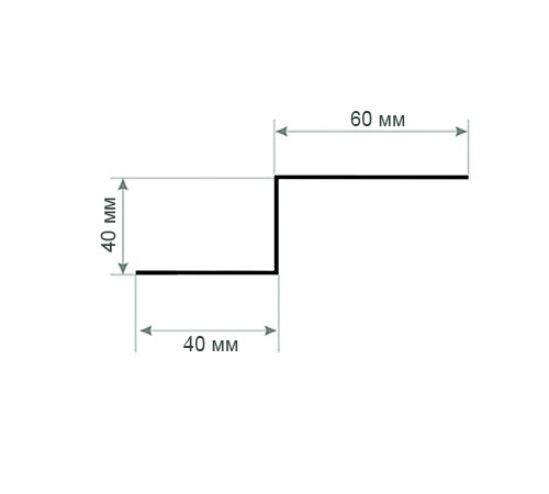 Z-образный профиль перфорированный К239 97x40x3000-2,5 мм, горячеоцинкованный