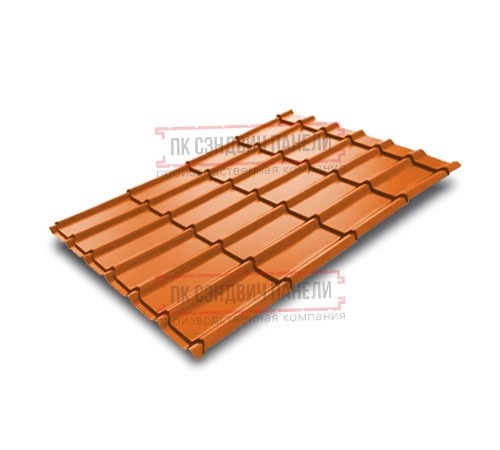 Металлочерепица Экоррей RAL2004 Полиэстер-0.3