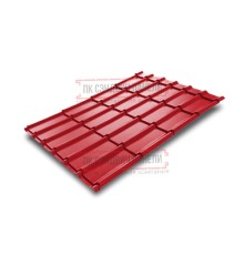 Металлочерепица Экоррей RAL3020 Полиэстер-0.45