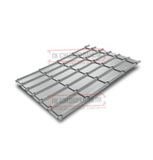 Металлочерепица Экоррей RAL9006 Полиэстер-0.35