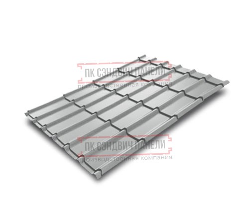 Металлочерепица Экоррей RAL9006 Полиэстер-0.35