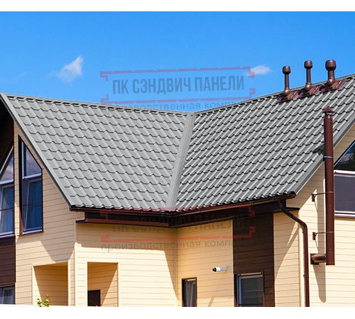 Металлочерепица Экоррей RAL7004 Полиэстер-0.3