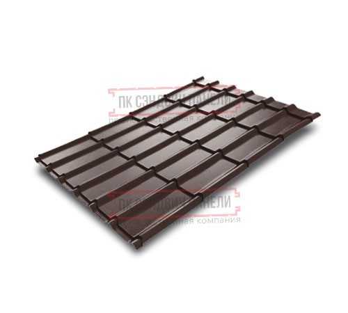 Металлочерепица Экоррей RAL8017 Полиэстер-0.5