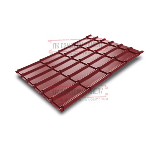 Металлочерепица Экоррей RAL3011 Полиэстер-0.3