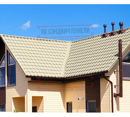 Металлочерепица Экоррей RAL1015 Полиэстер-0.45