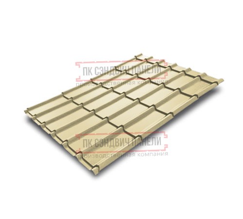 Металлочерепица Экоррей RAL1014 Полиэстер-0.5