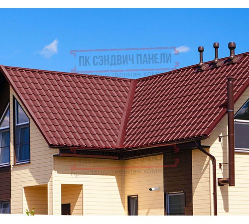 Металлочерепица Экоррей RAL3011 Полиэстер-0.35