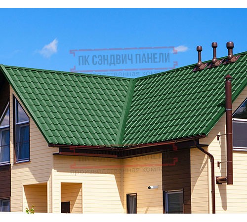 Металлочерепица Экоррей RAL6002 Полиэстер-0.5