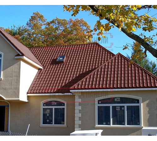 Металлочерепица Камея RR29 GreenCoat Pural-0.5