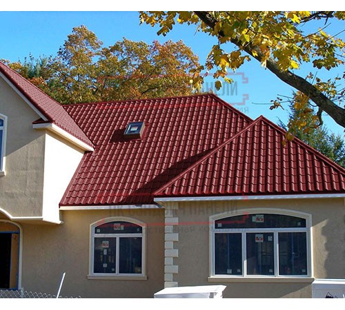 Металлочерепица Камея RAL3011 Полиэстер-0.45