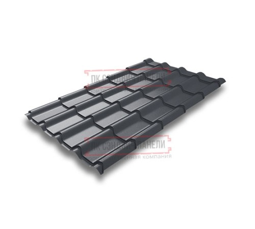 Металлочерепица Камея RAL7024 Rooftop Matte-0.5