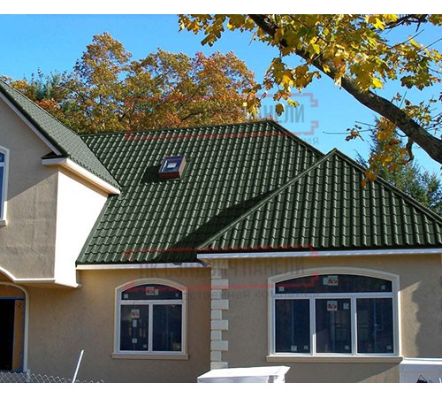 Металлочерепица Камея RAL6020 Velur-0.5