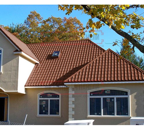 Металлочерепица Камея RAL8004 PurLite Мatt-0.5