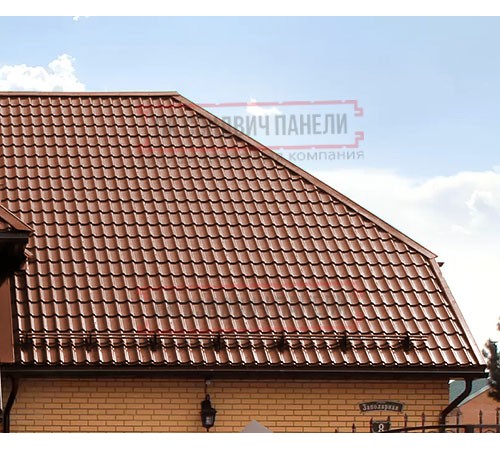 Металлочерепица Классик RAL8004 Drap-0,45